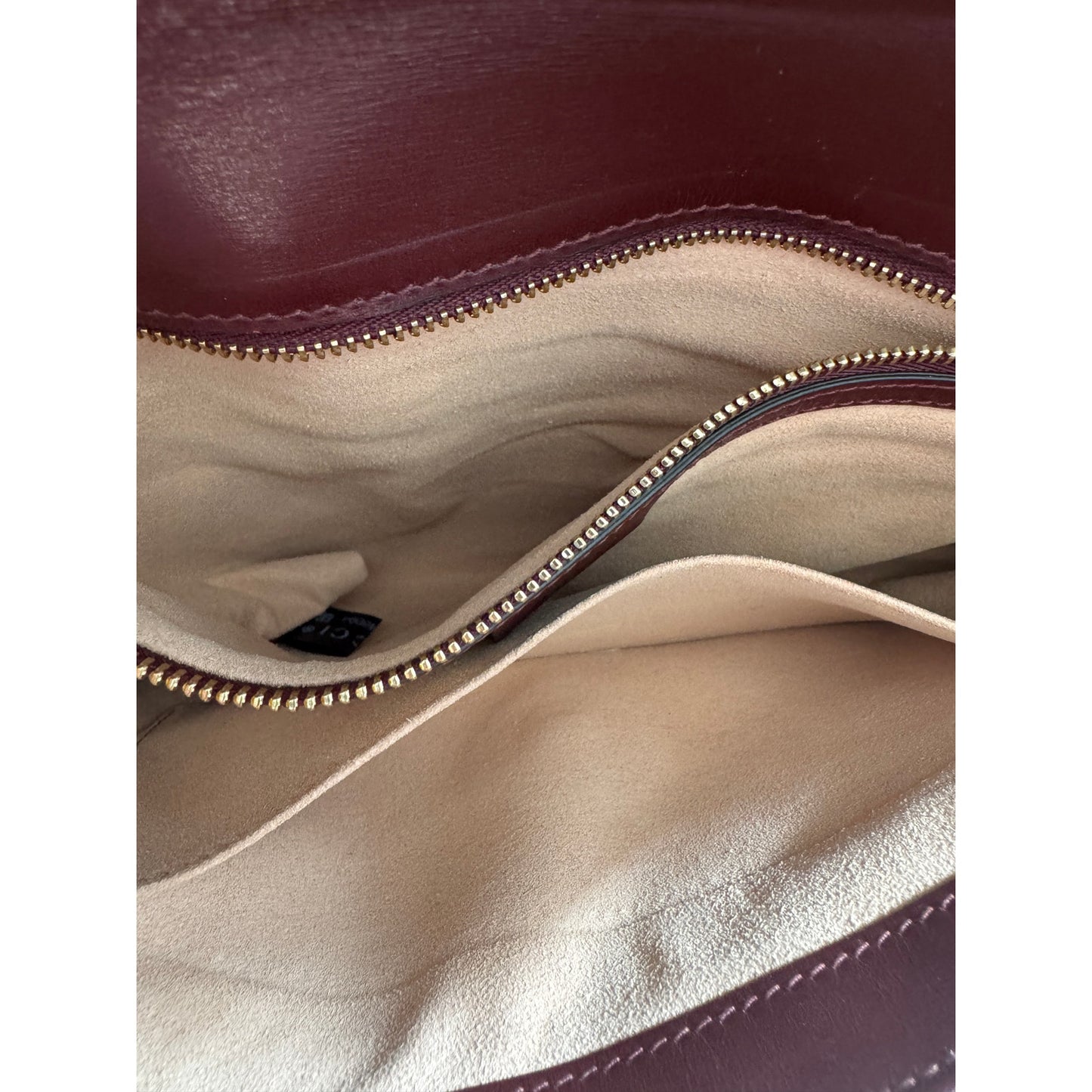 Gucci Rajah Burgundy Leather Clutch