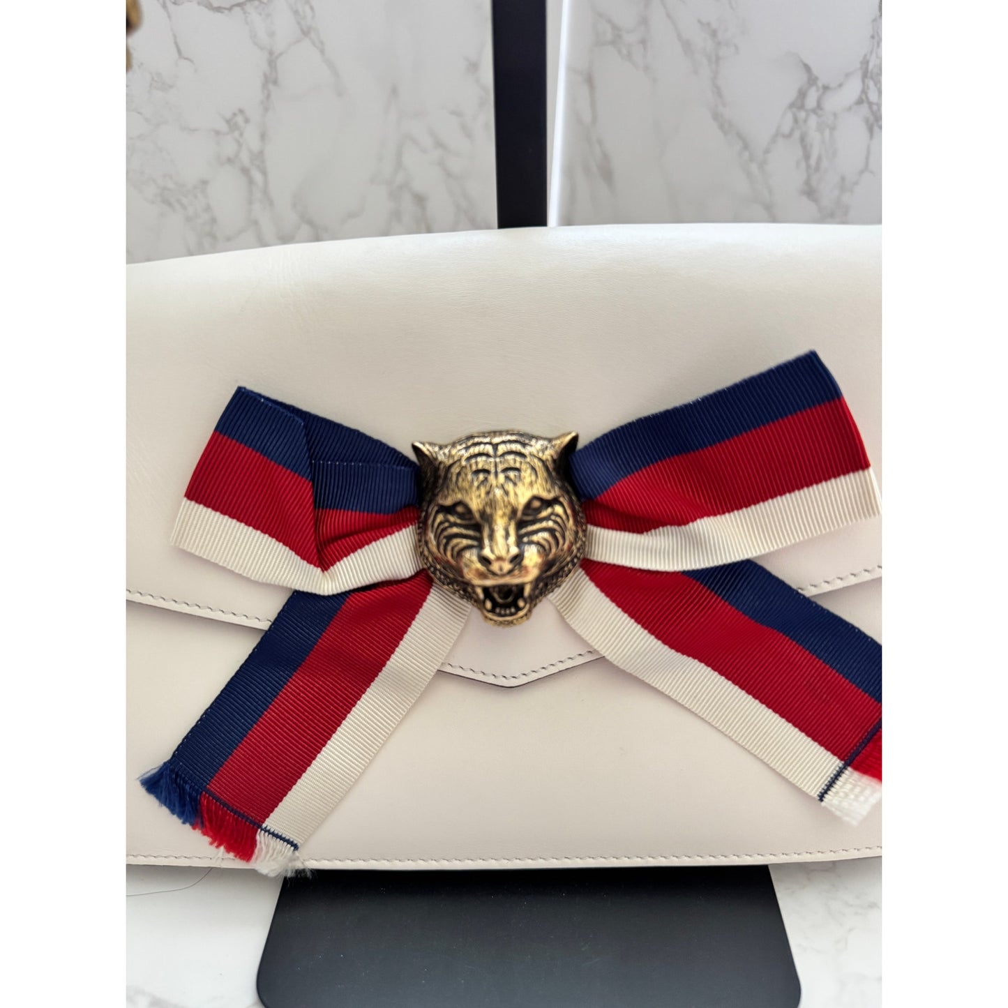 Gucci Animalier Broadway Bow Flap Bag with Chain Strap