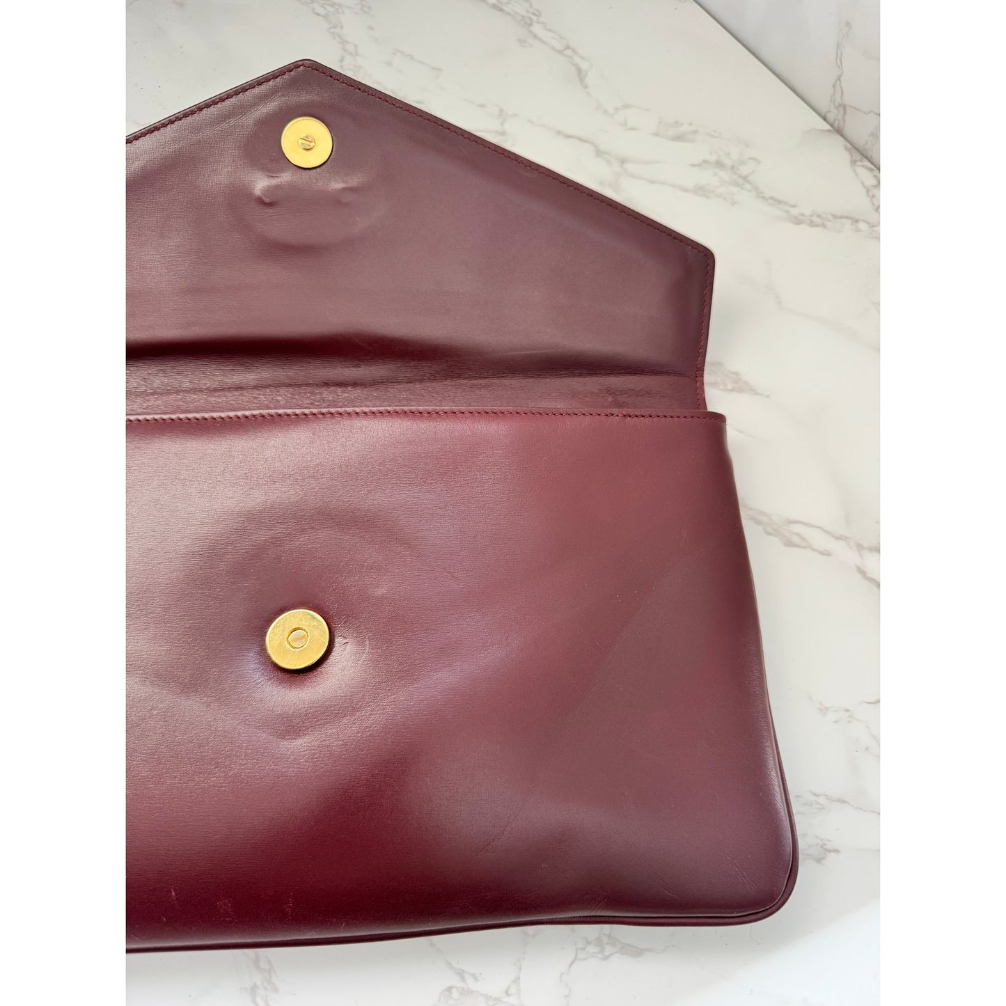 Gucci Rajah Burgundy Leather Clutch