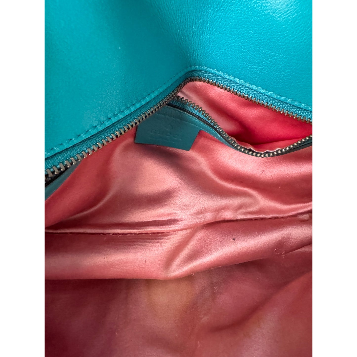 Gucci GG Marmont Velvet Shoulder Bag in a Gorgeous Green Teal Colorway