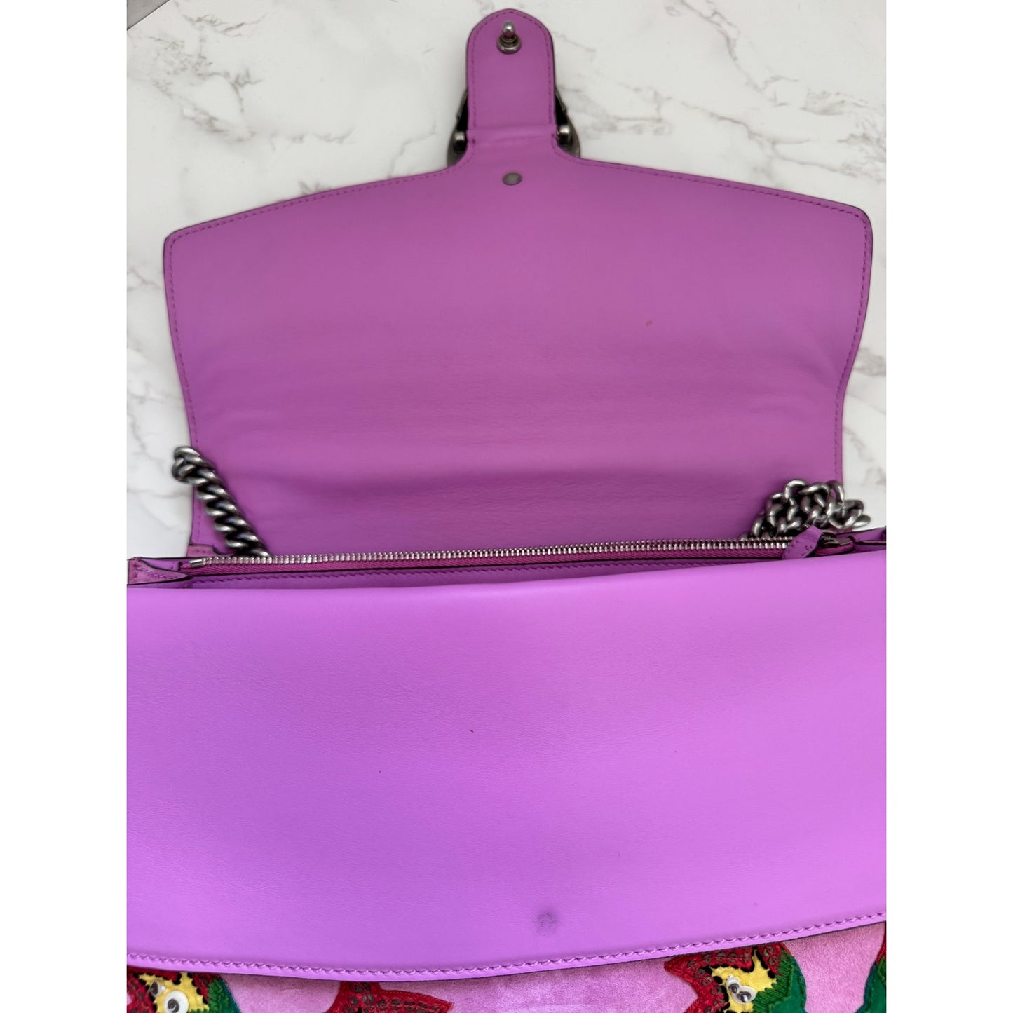 Gucci Dionysus Limited Edition With Embellished Pink Suede