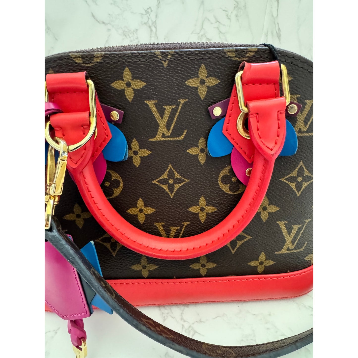 Stunning LV Alma Totem BB Flamingo Limited Edition Bag