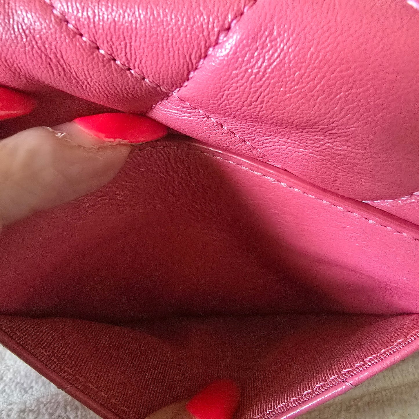Chanel 19 Pink Quilted Lambskin Leather Waist Bag