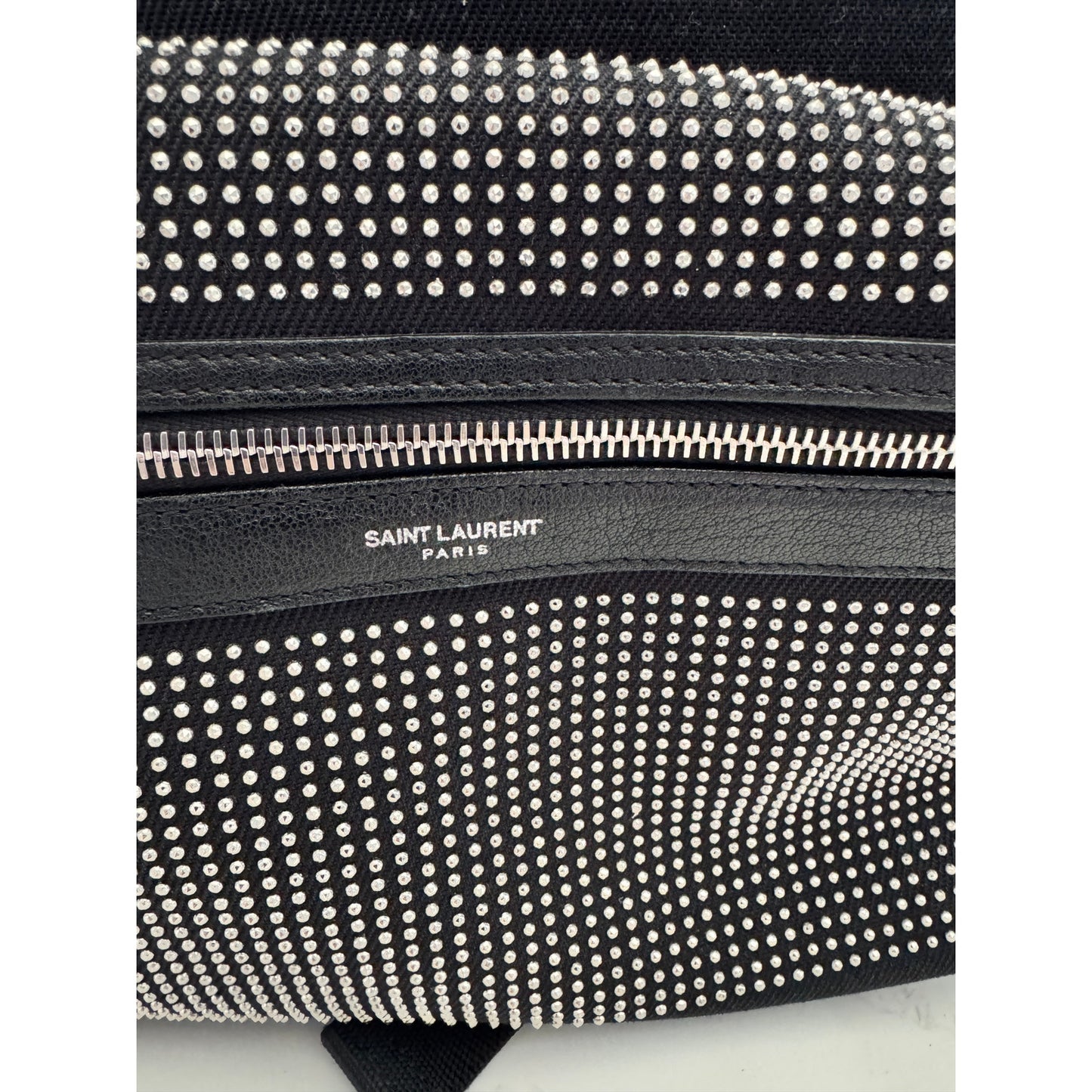 Saint Laurent Canvas City Studded Backpack