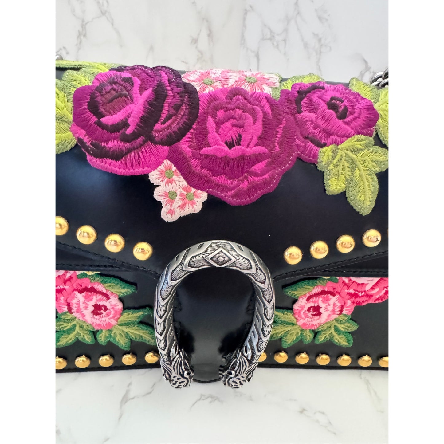 Gucci Dionysus Floral Embroidered "Blind for Love" In Black Limited Edition