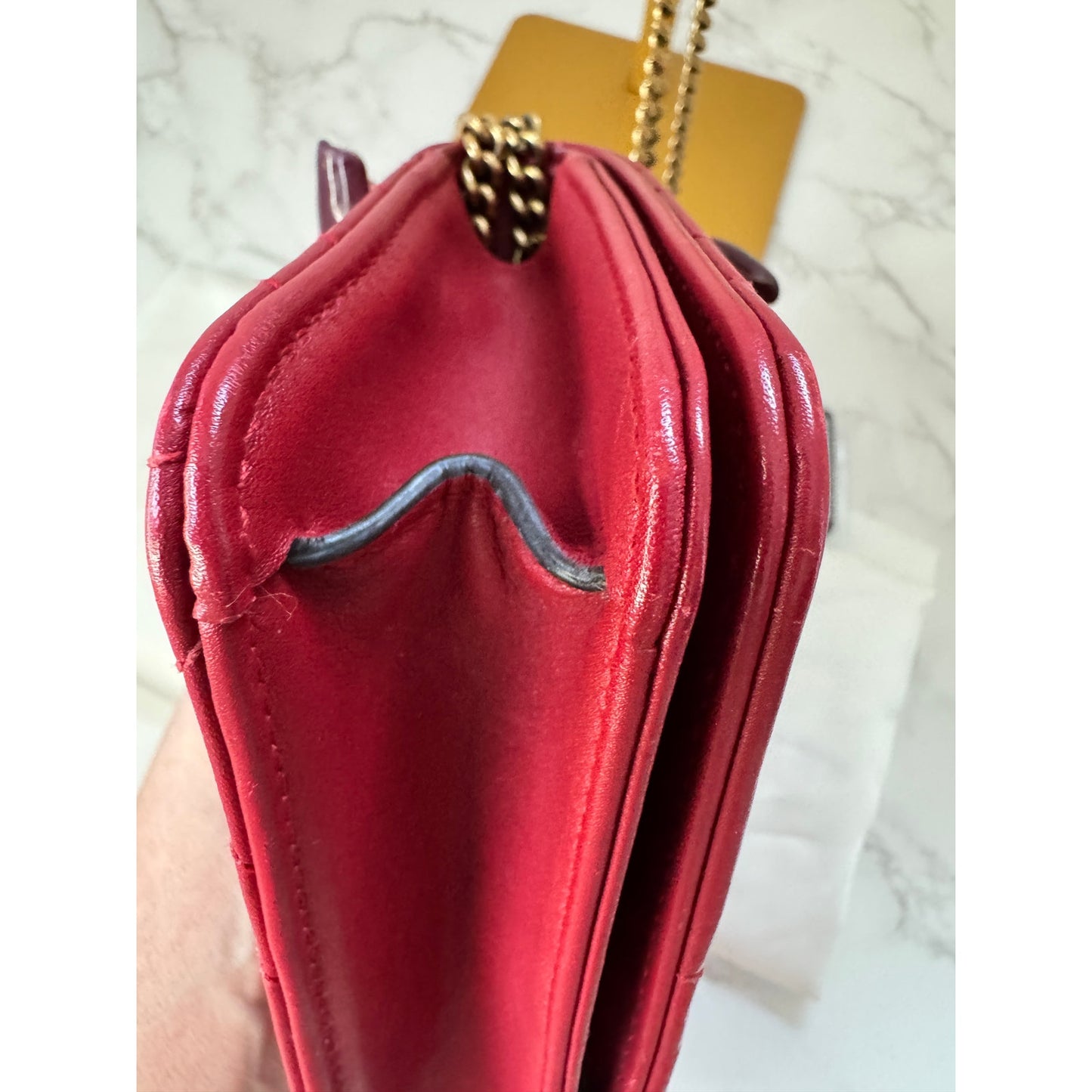 Gucci GG Marmont Matelasse Leather Chain Flap Bag