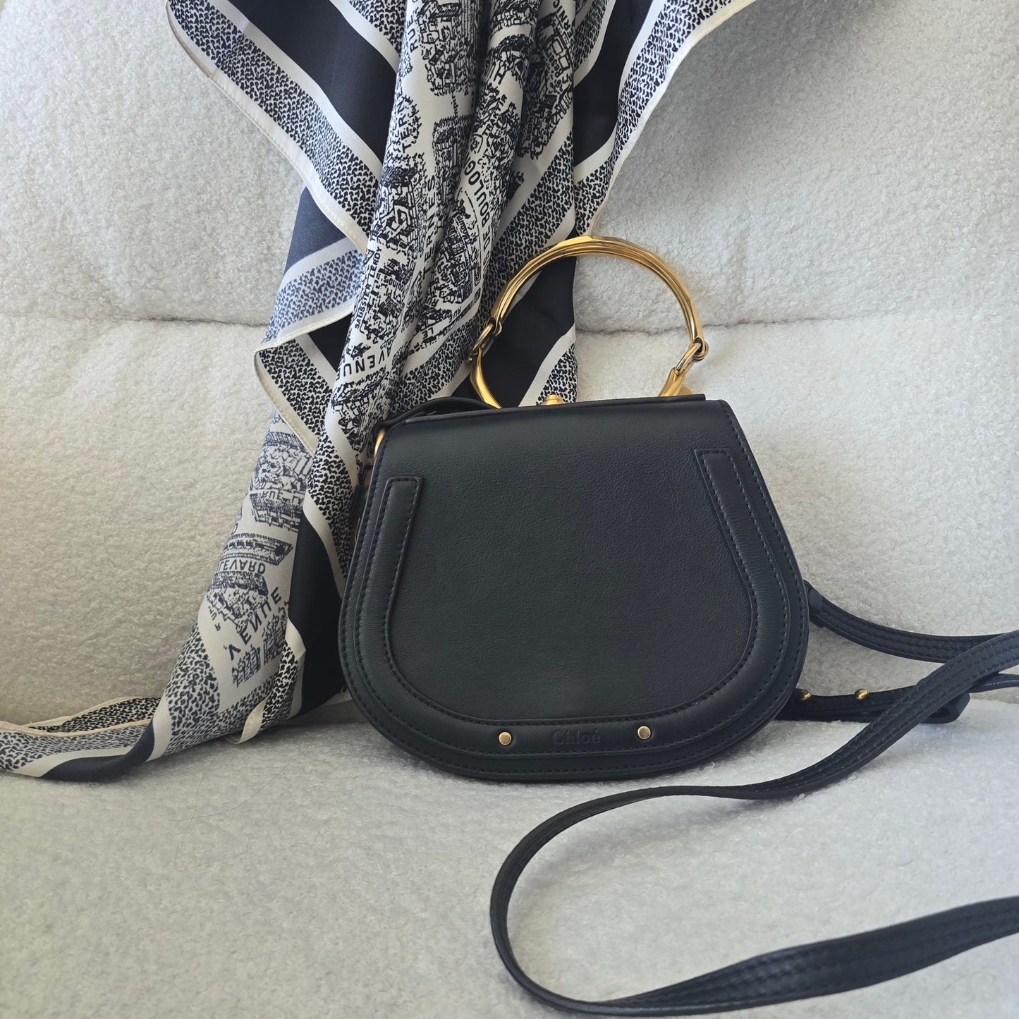 Chloe Small Nile Bracelet Bag in Black