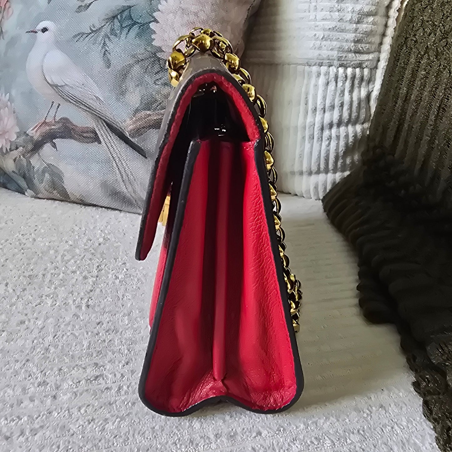 Louis Vuitton Victoire Monogram Cerise Red Bijoux Chain Shoulder Bag
