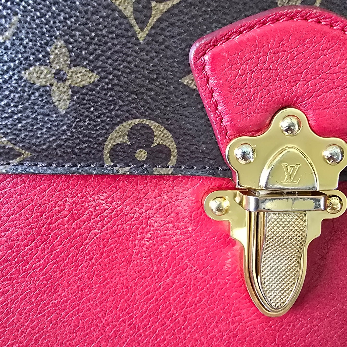 Louis Vuitton Victoire Monogram Cerise Red Bijoux Chain Shoulder Bag
