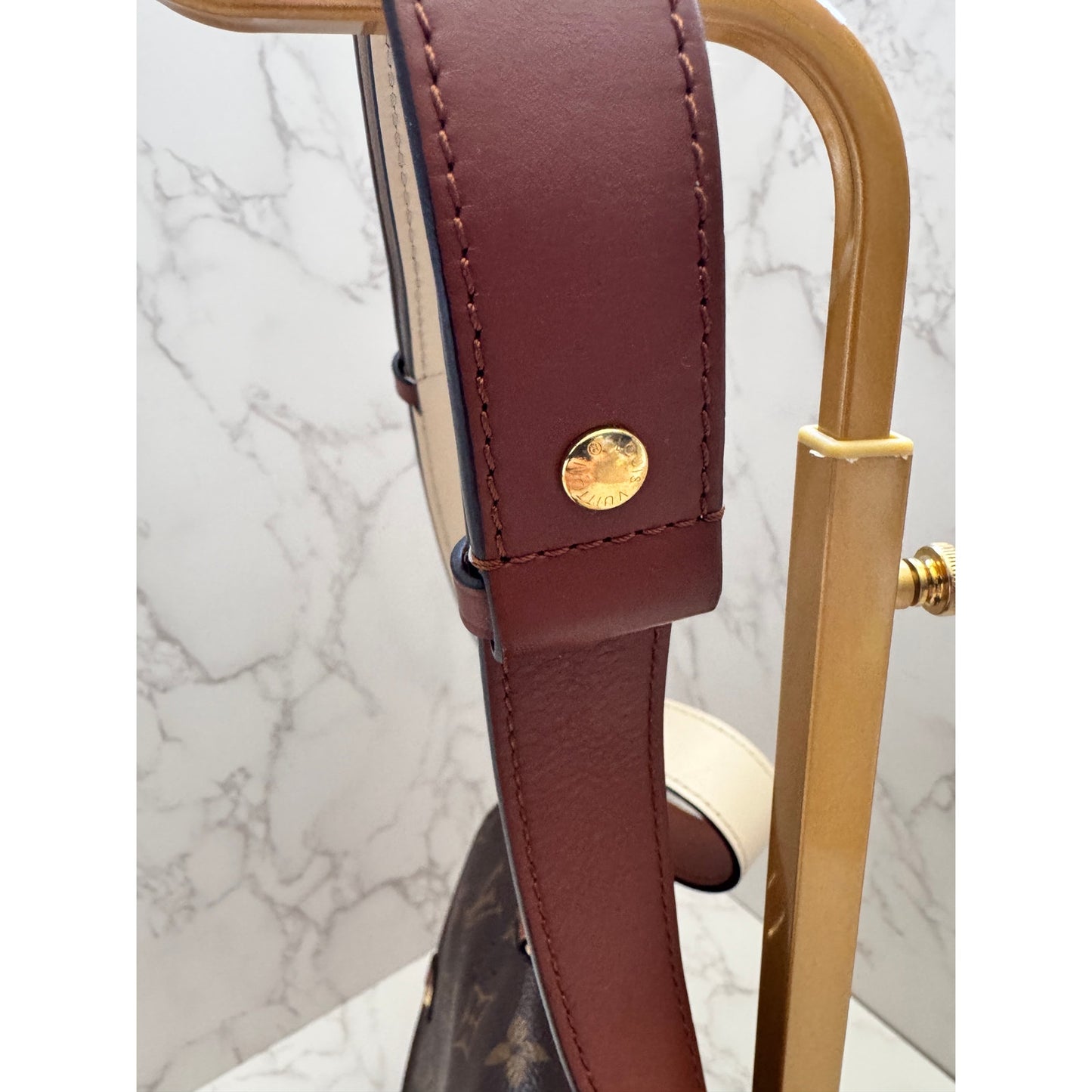 Louis Vuitton Monogram Vaugirard PM Brown Red Crossbody Bag