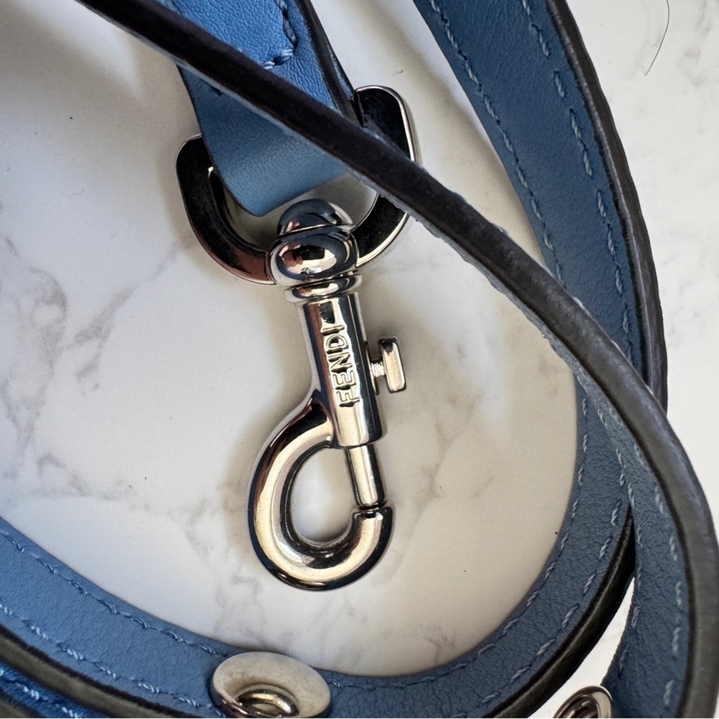 Fendi By The Way Crossbody in Blue Calfskin Leather