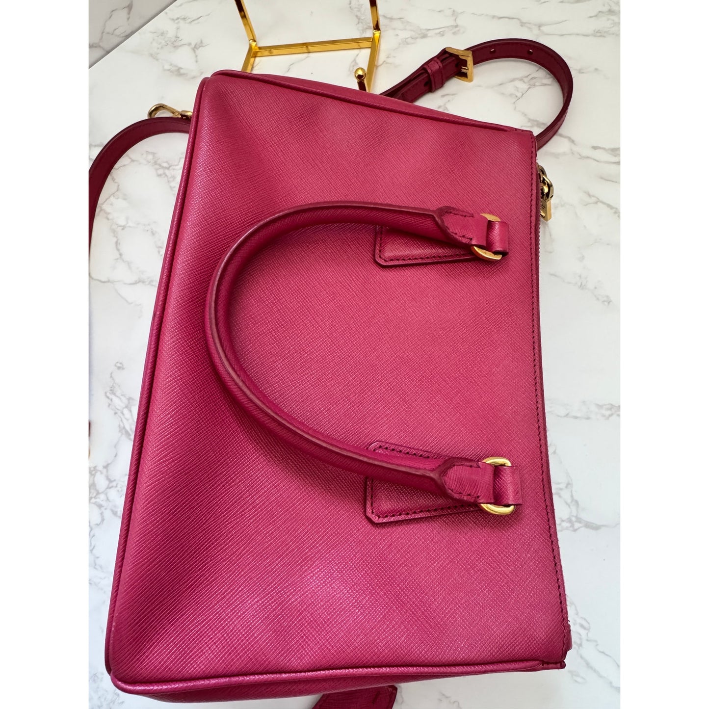 Prada Galleria Pink Small in Saffiano Leather