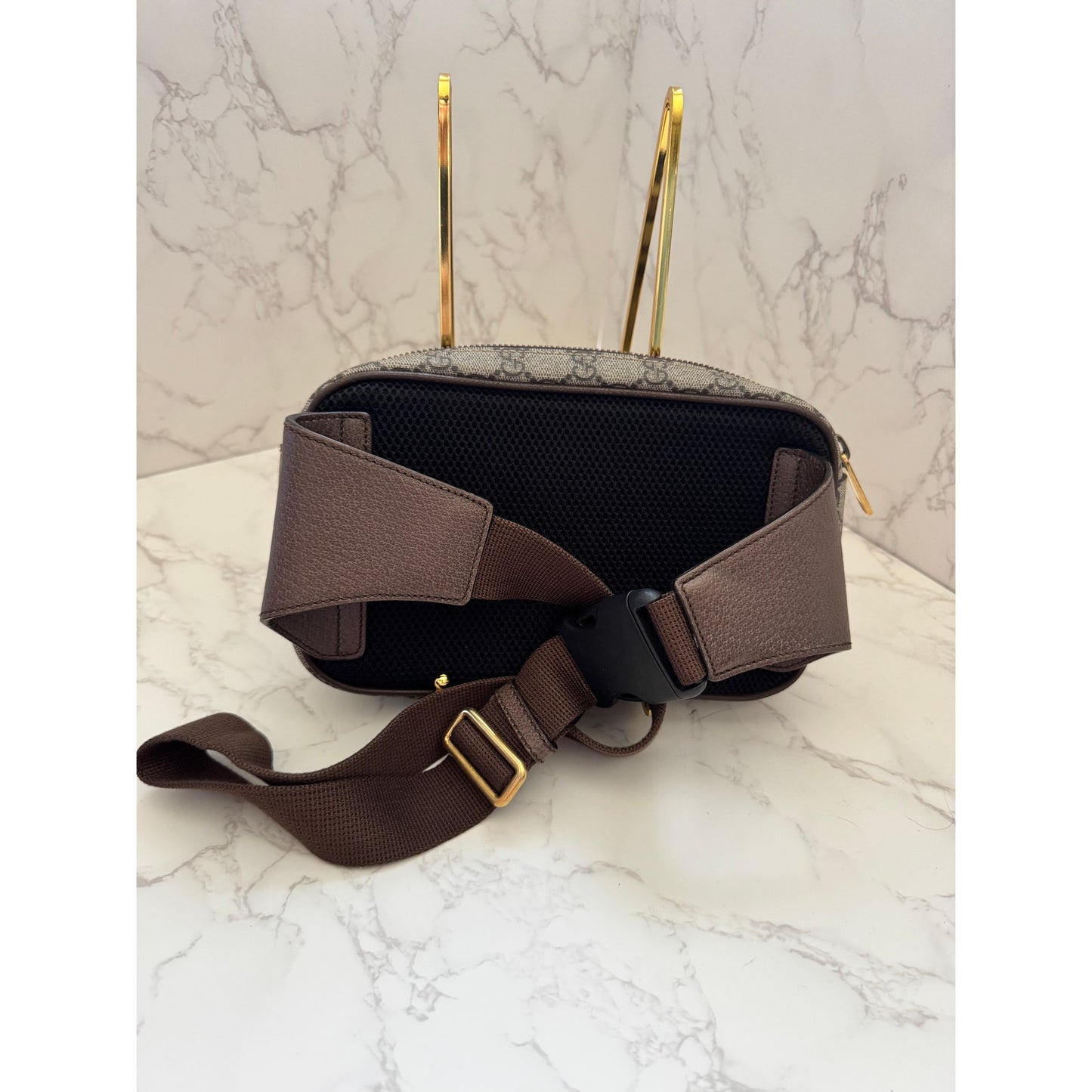 Brown GG Supreme Canvas Ophidia Belt Bag