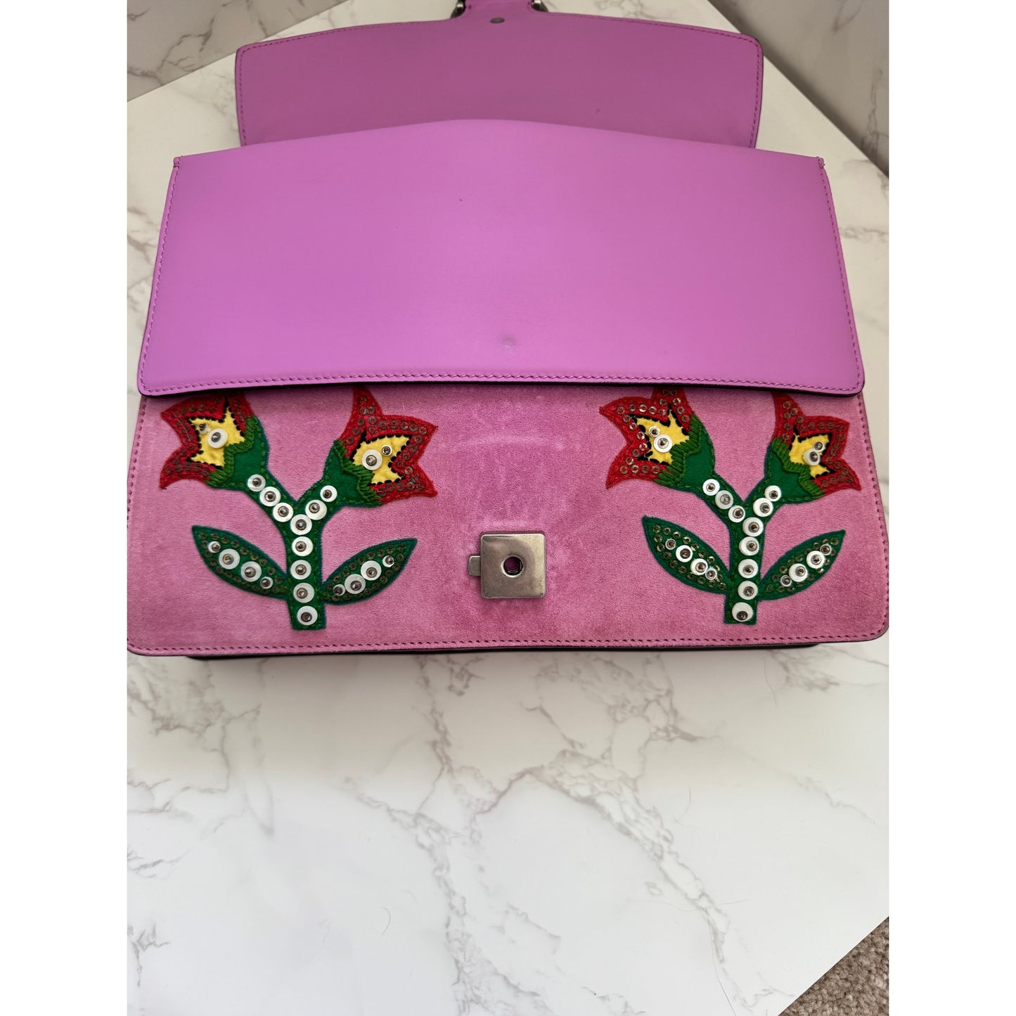 Gucci Dionysus Limited Edition With Embellished Pink Suede