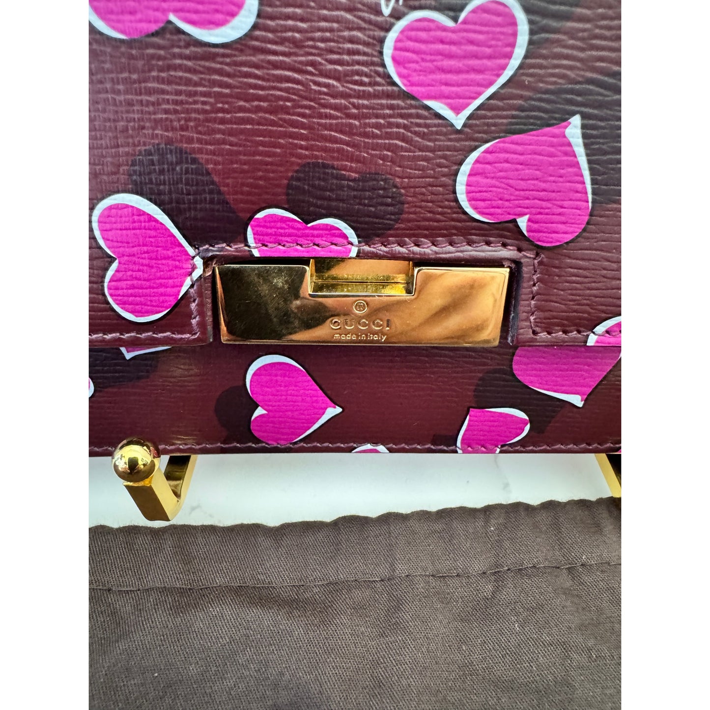 Gucci Heartbeat Shanghai Limited Edition Leather Clutch