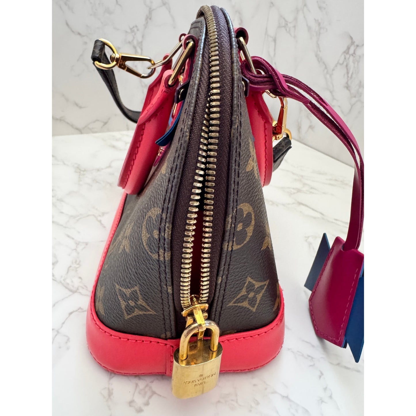 Stunning LV Alma Totem BB Flamingo Limited Edition Bag