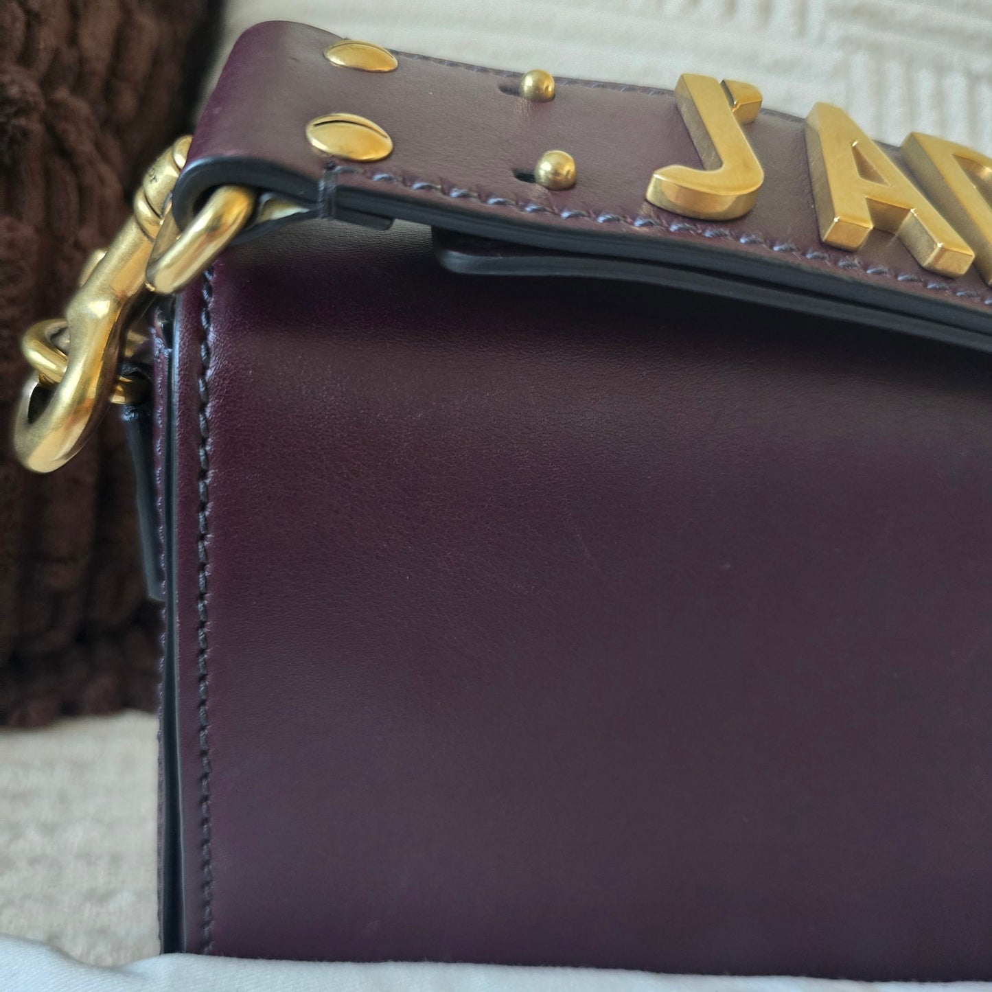 Christian Dior J'Adior Flap Bag Medium Burgundy Amaranth Leather Gold