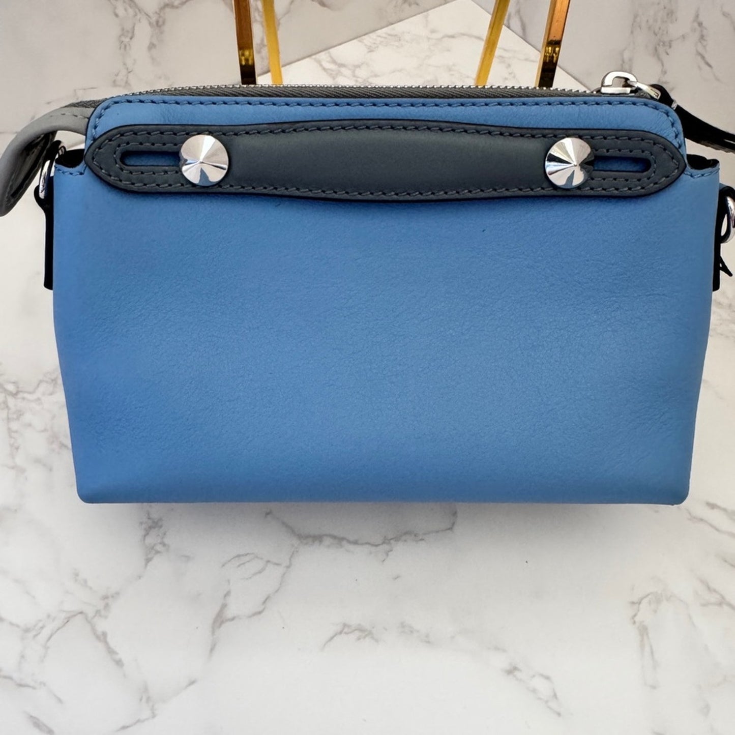 Fendi By The Way Crossbody in Blue Calfskin Leather