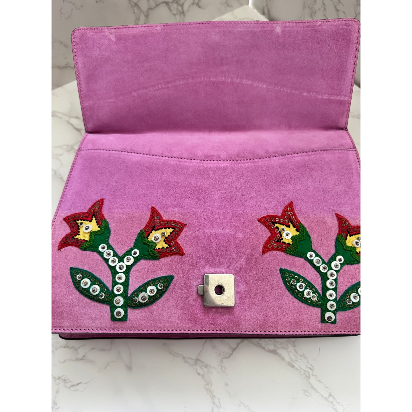 Gucci Dionysus Limited Edition With Embellished Pink Suede