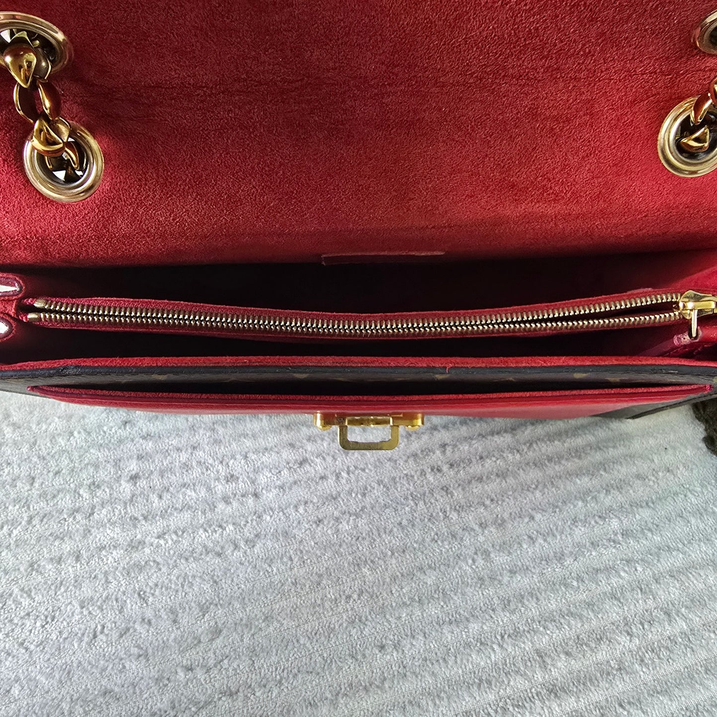 Louis Vuitton Victoire Monogram Cerise Red Bijoux Chain Shoulder Bag