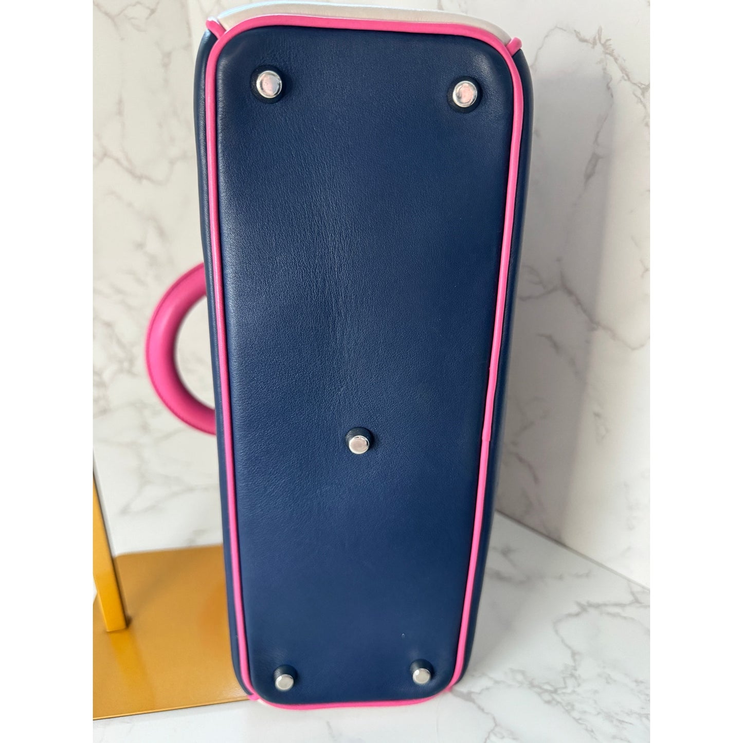 Christian Dior Diorissimo Bag with Strap Blue/Pink