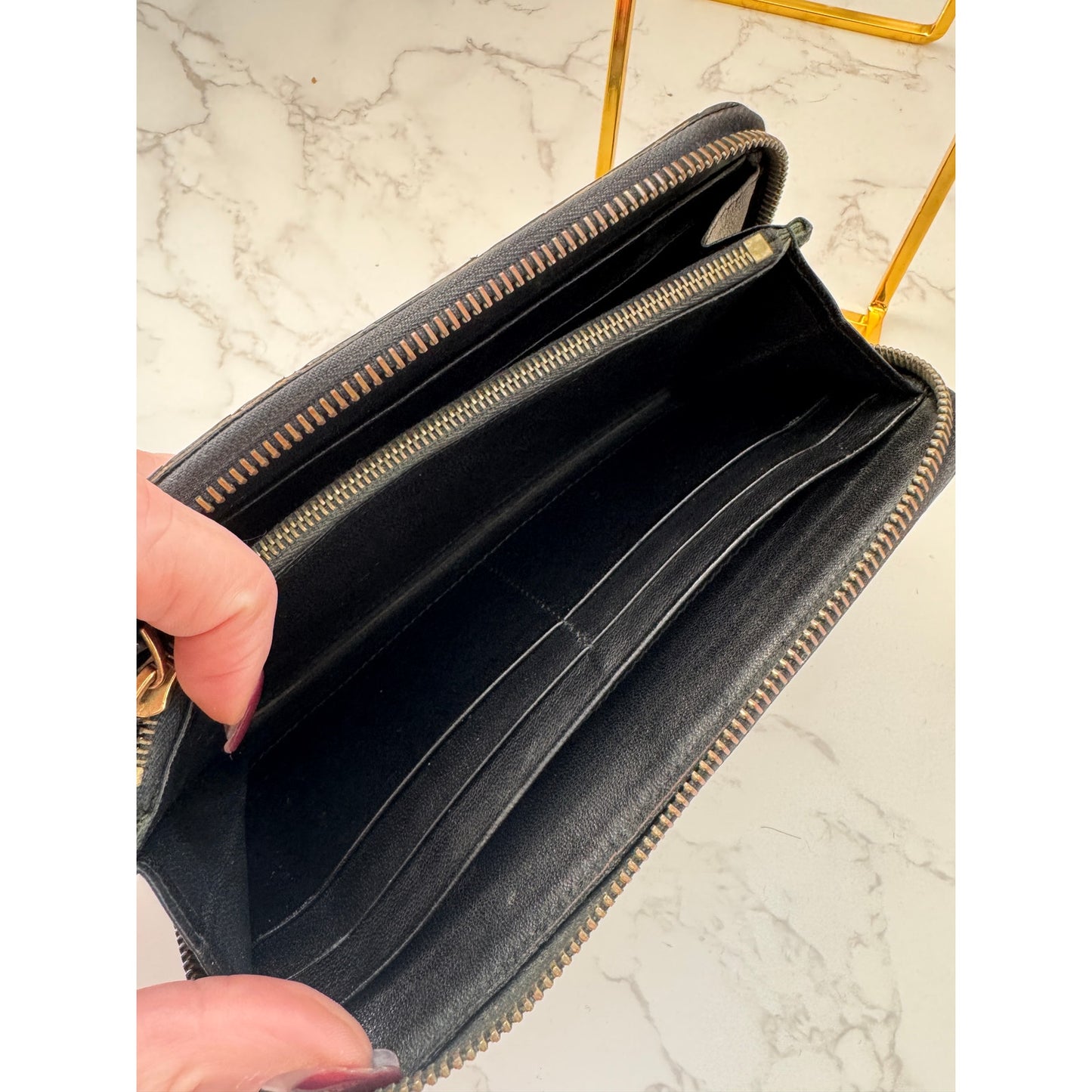 Bottega Veneta Intrecciato Black Long Wallet