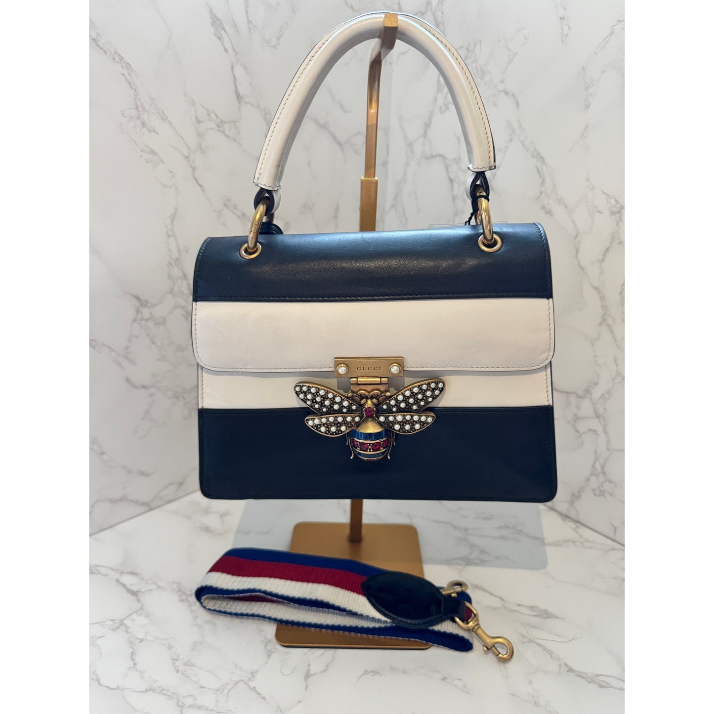 Gucci Queen Margaret Bee Top Handle Bag