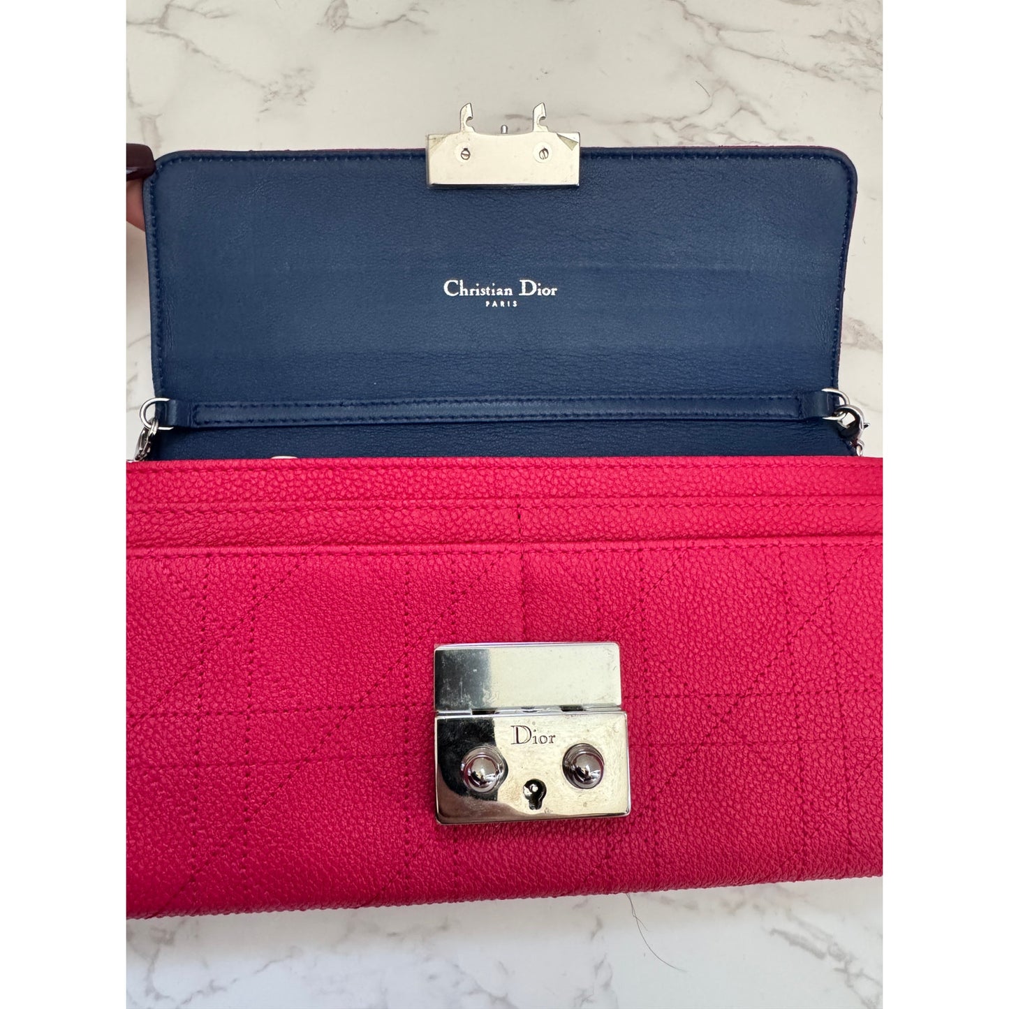 Christian Dior Cannage Promenade Wallet on Chain