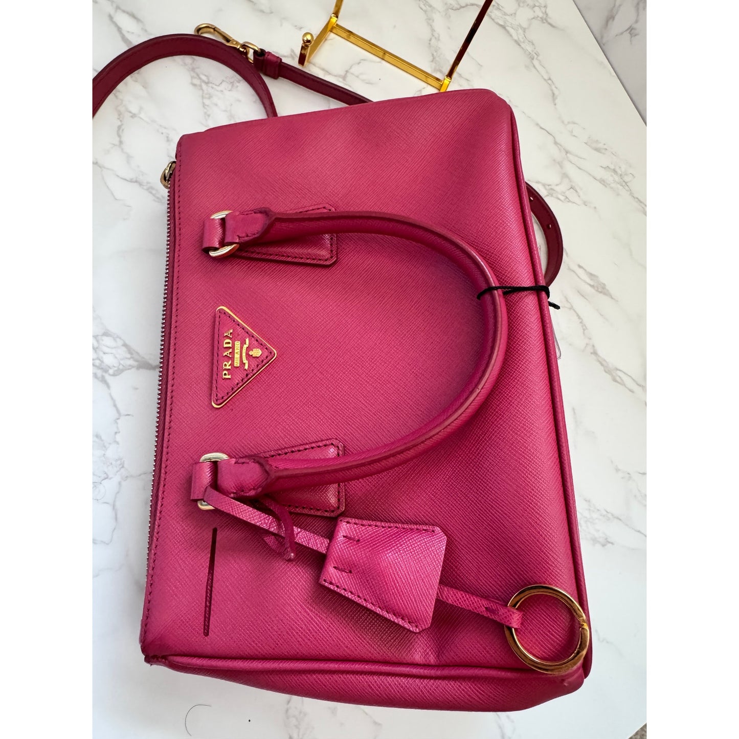 Prada Galleria Pink Small in Saffiano Leather