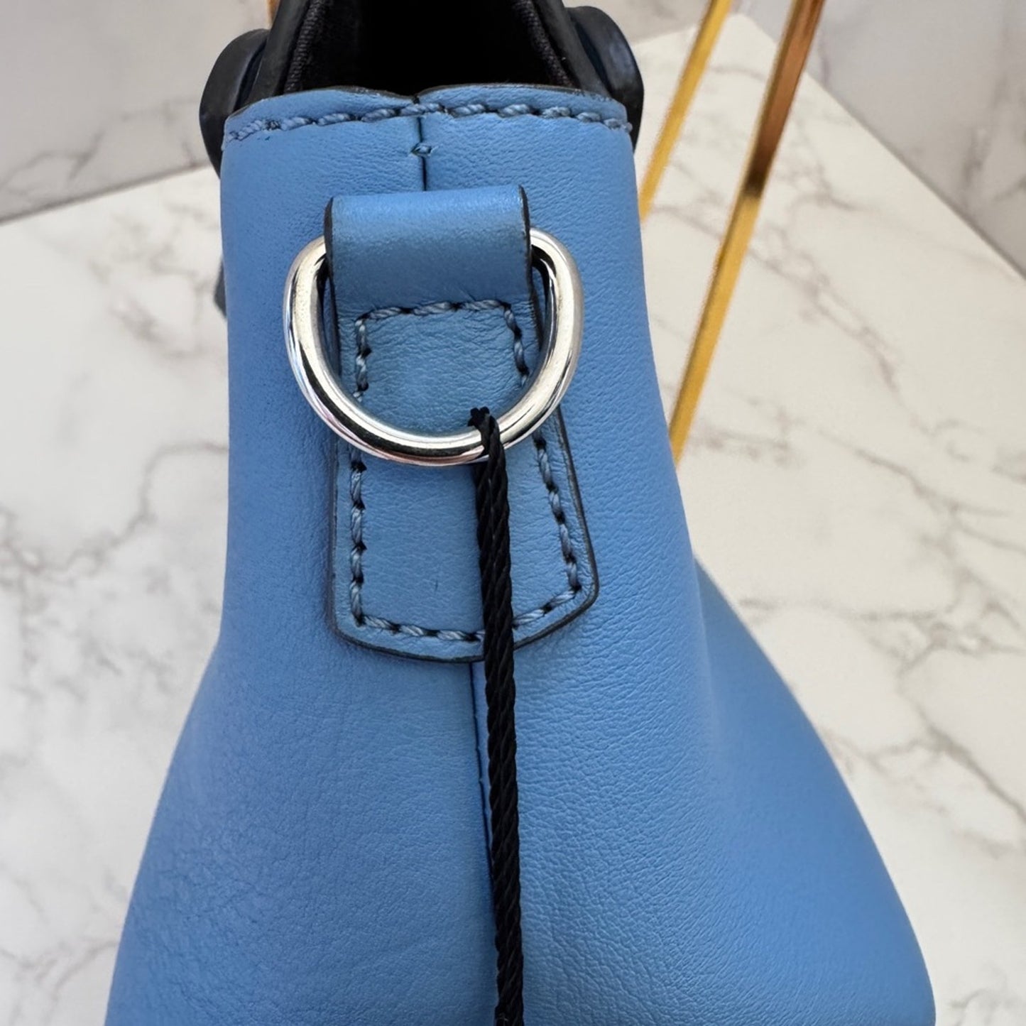 Fendi By The Way Crossbody in Blue Calfskin Leather