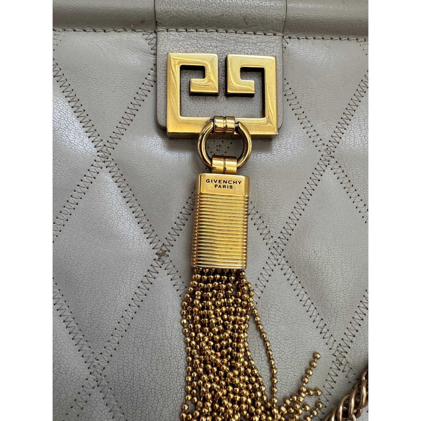 Givenchy Gem Quilted Tassel Clutch/Crossbody