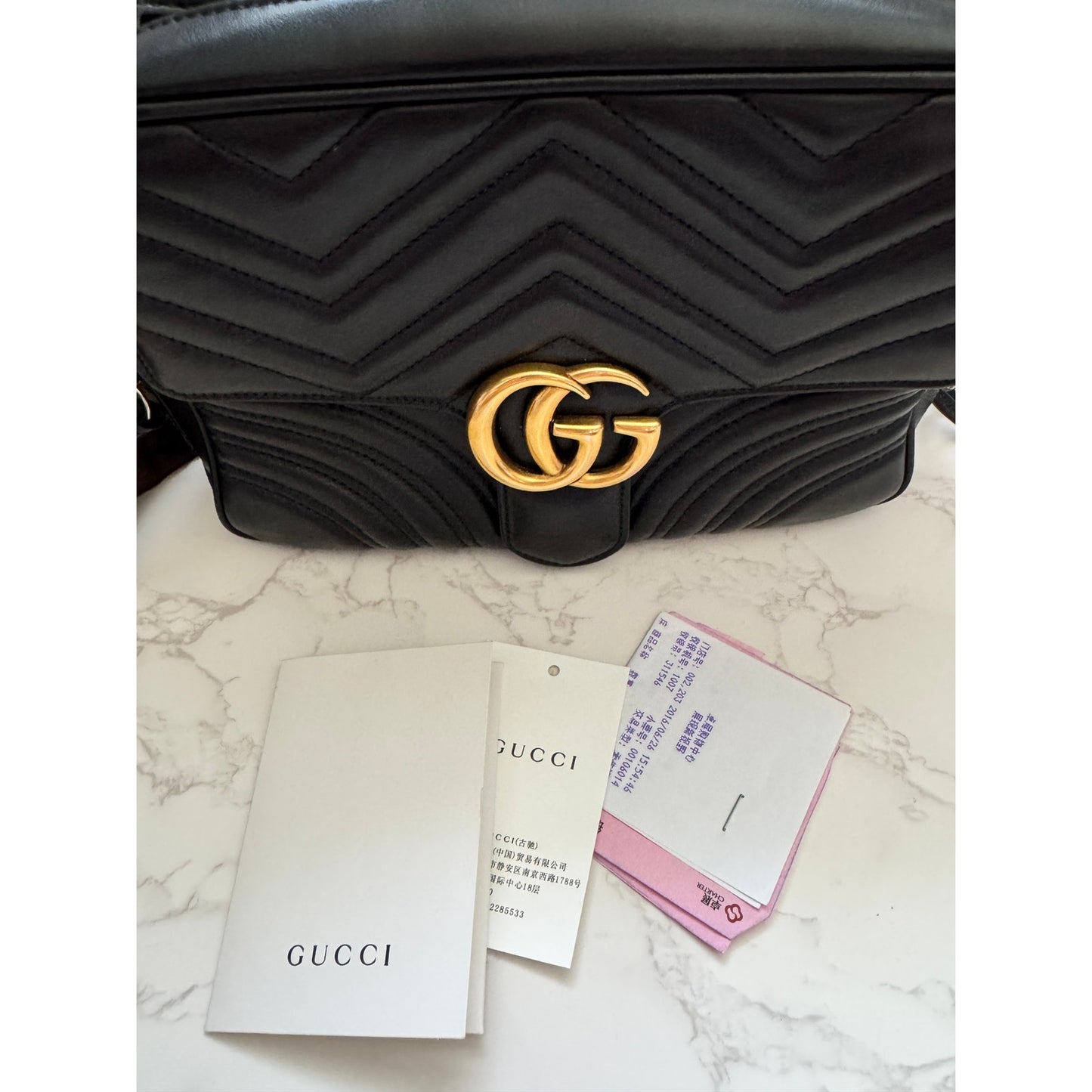 Gucci GG Marmont Matelassé Top Handle and Crossbody Bag