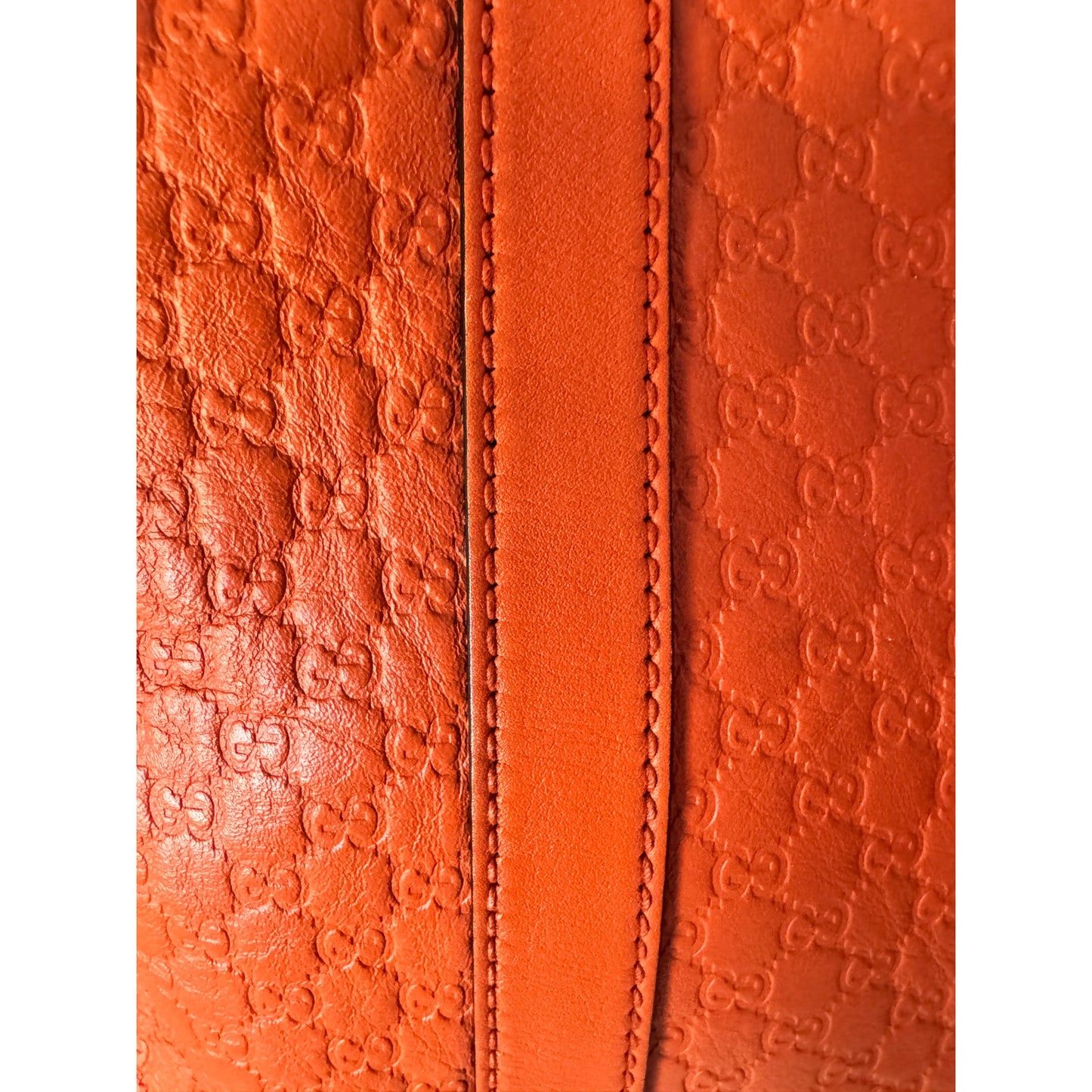Gucci Microguccissima Boston Bag Orange Medium Size