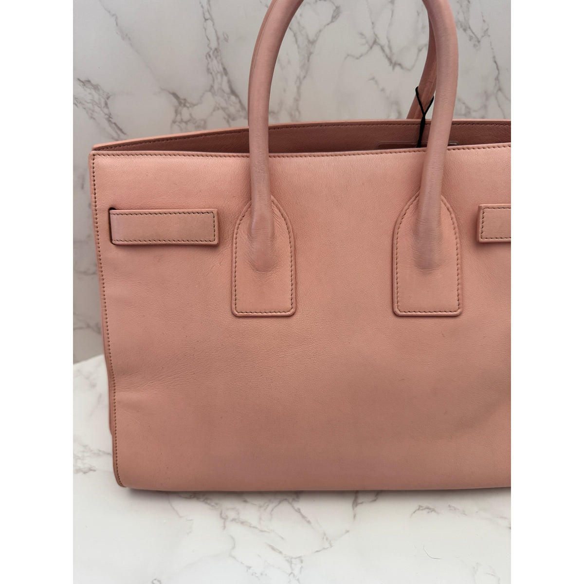 Saint Laurent Blush Calfskin Sac De Jour Tote Bag