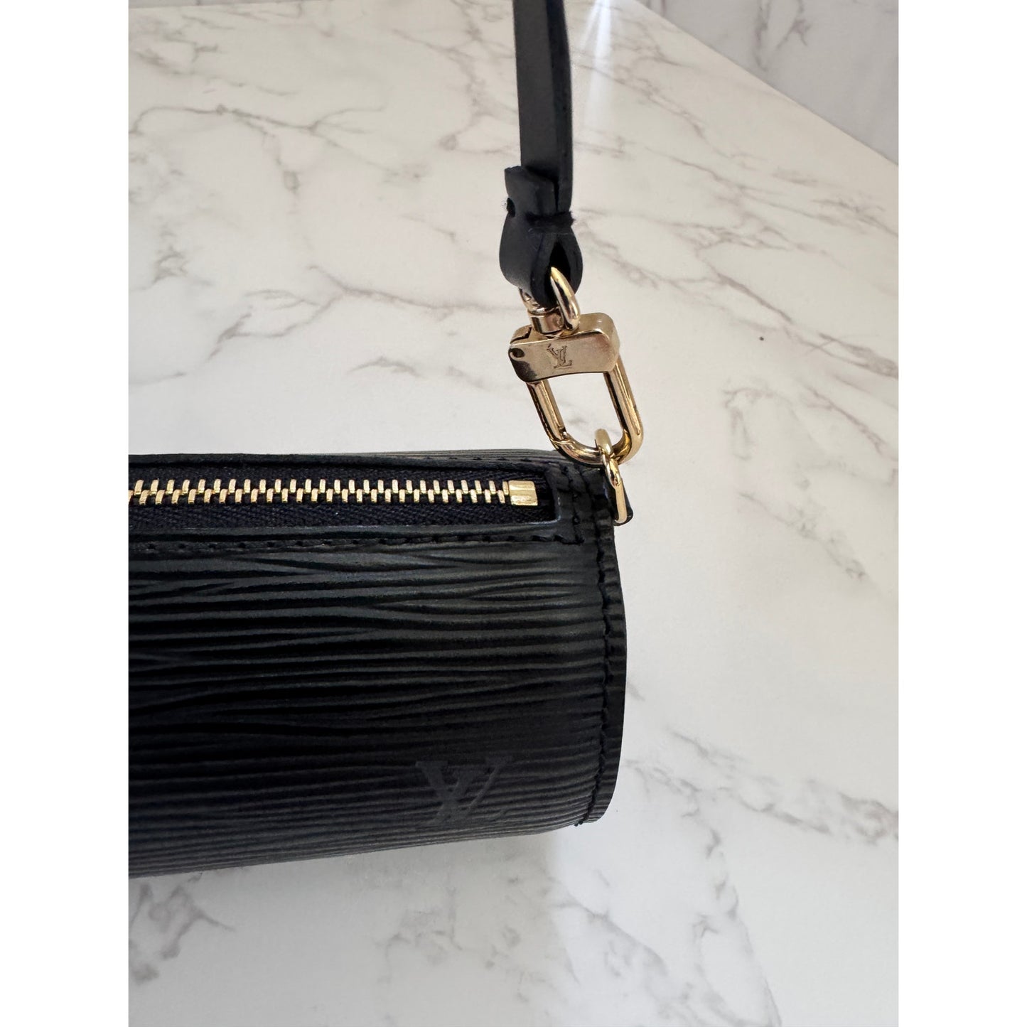 Louis Vuitton Black Epi Leather Papillon Pochette