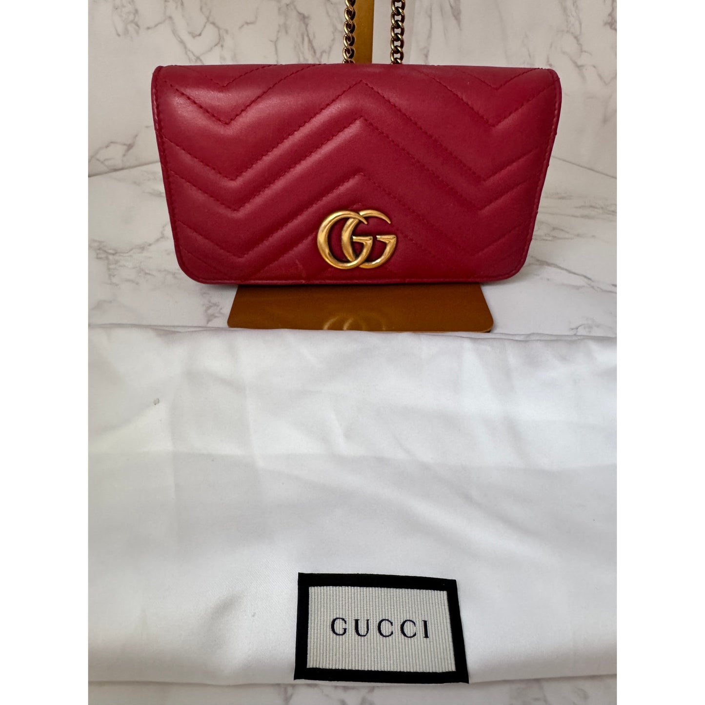 Gucci GG Marmont Matelasse Leather Chain Flap Bag