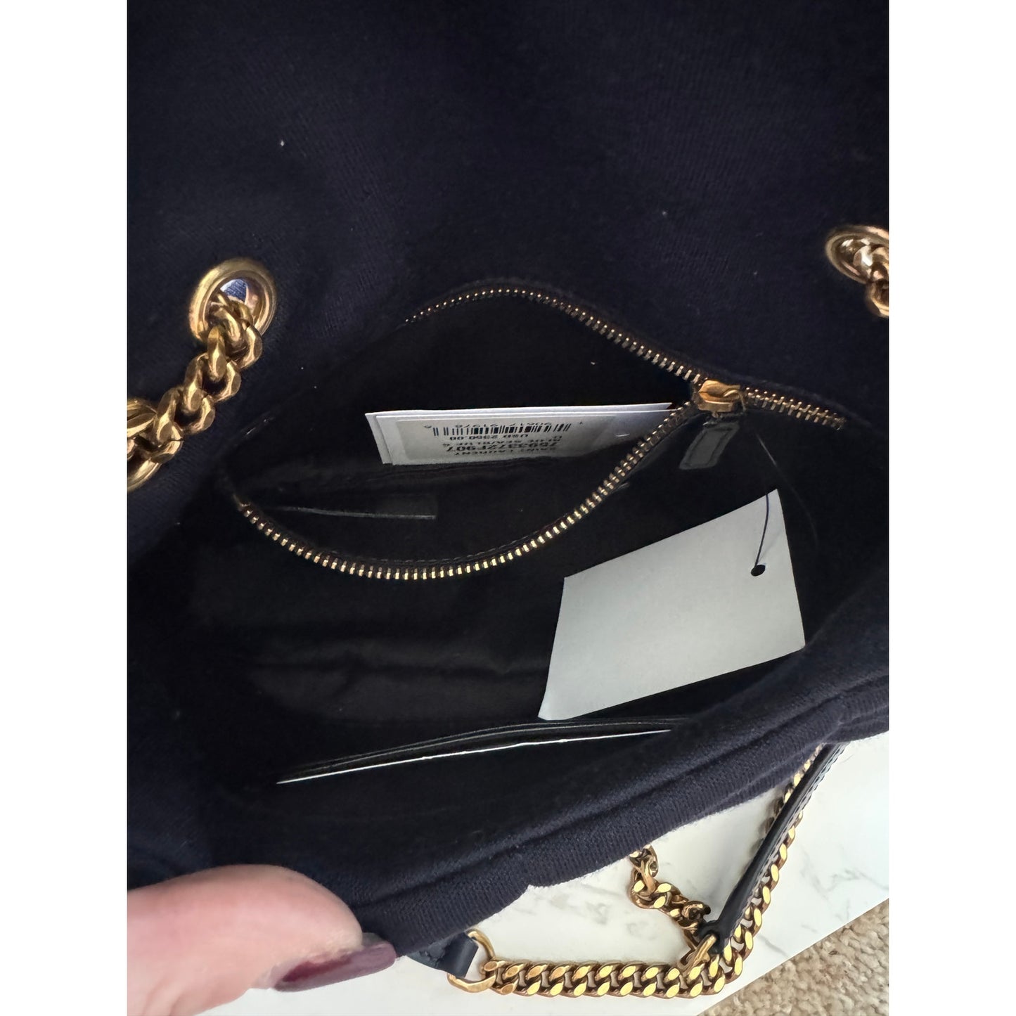 YSL Monogram Loulou Quilted Chain Bag in Navy