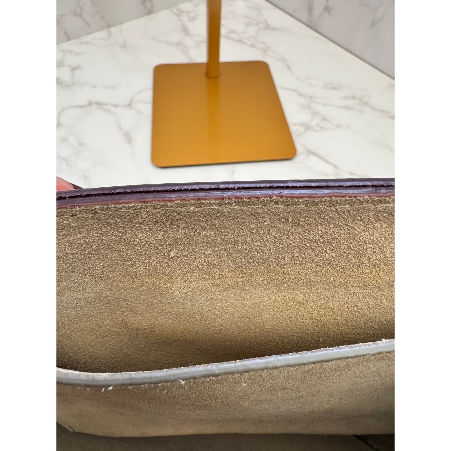 Chloe Drew Leather Saddle Crossbody Bag in Red