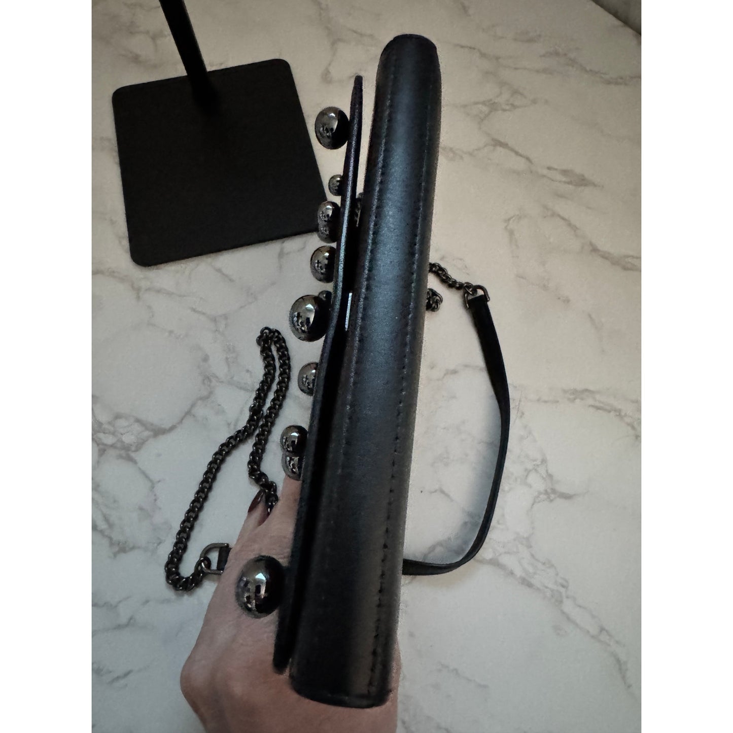 Fendi F Logo Liberty Pearl Wallet on Chain