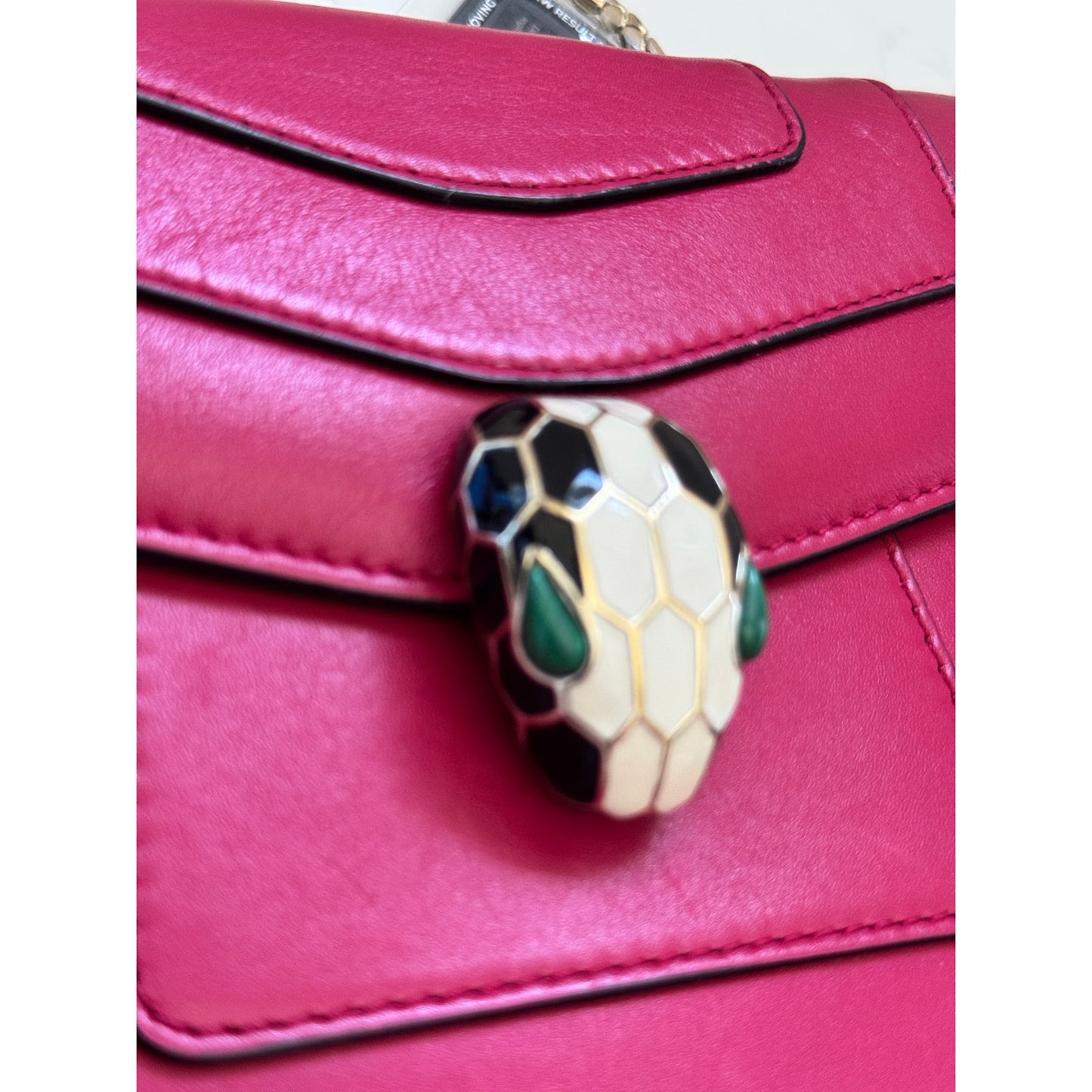 Bvlgari Serpenti Forever Dark Pink Chain Shoulder Bag
