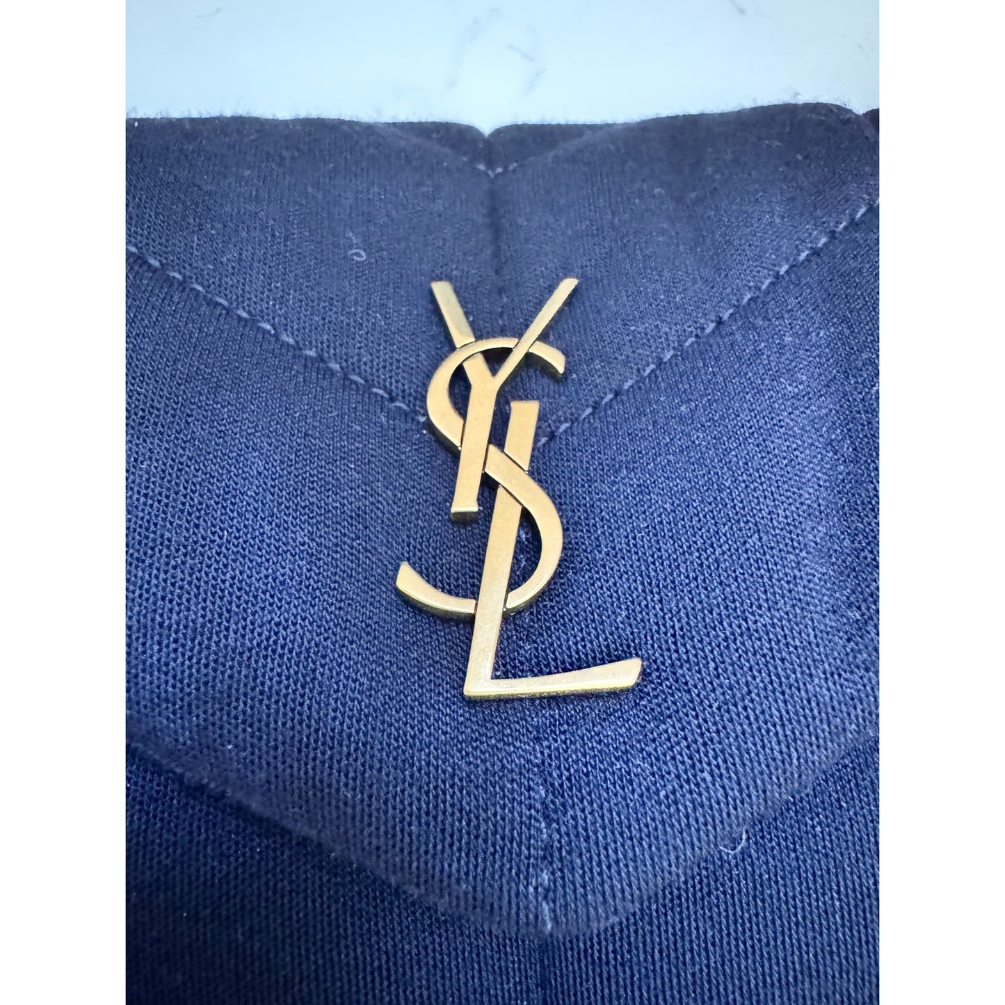 YSL Monogram Loulou Quilted Chain Bag in Navy
