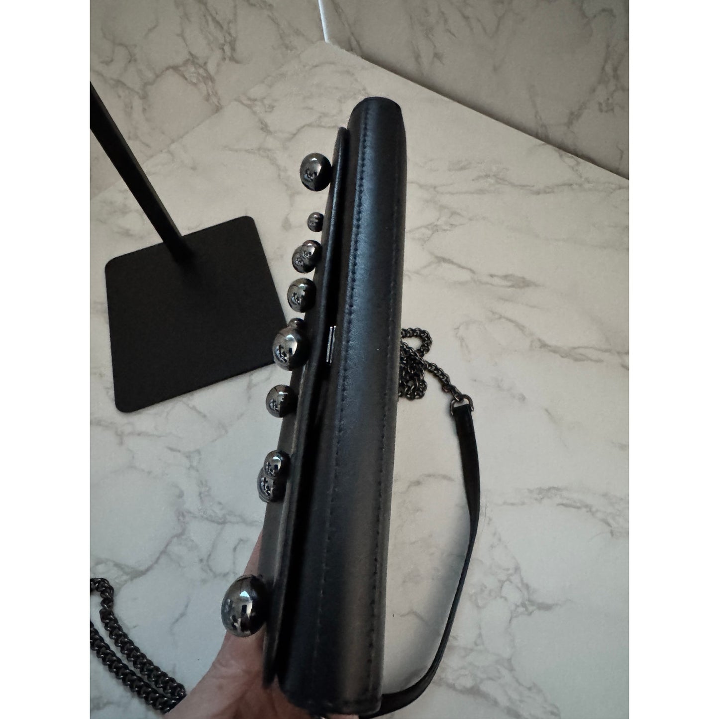 Fendi F Logo Liberty Pearl Wallet on Chain