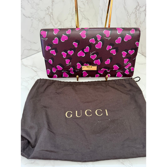 Gucci Heartbeat Shanghai Limited Edition Leather Clutch