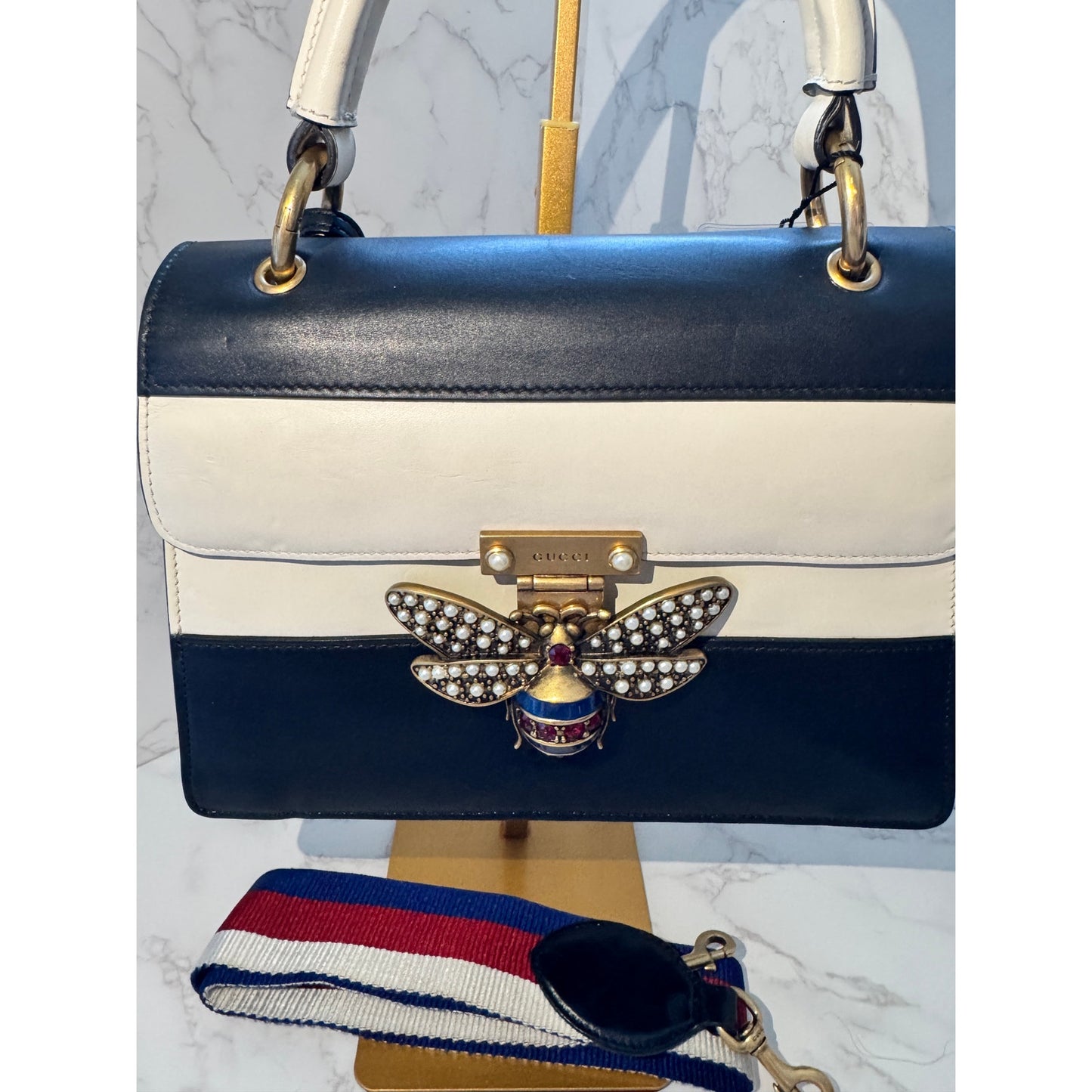 Gucci Queen Margaret Bee Top Handle Bag