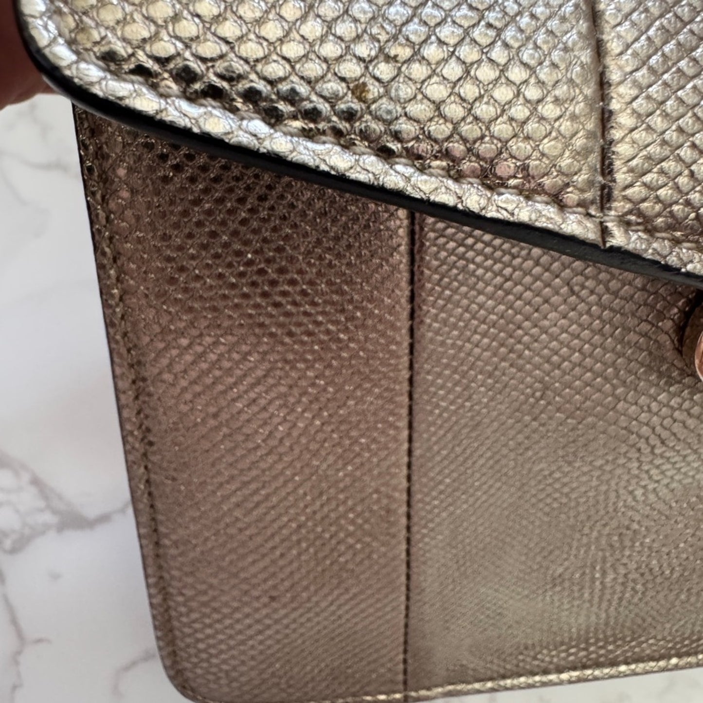 Bvlgari Serpenti Limited Edition Forever Bag in Metallic Leather.