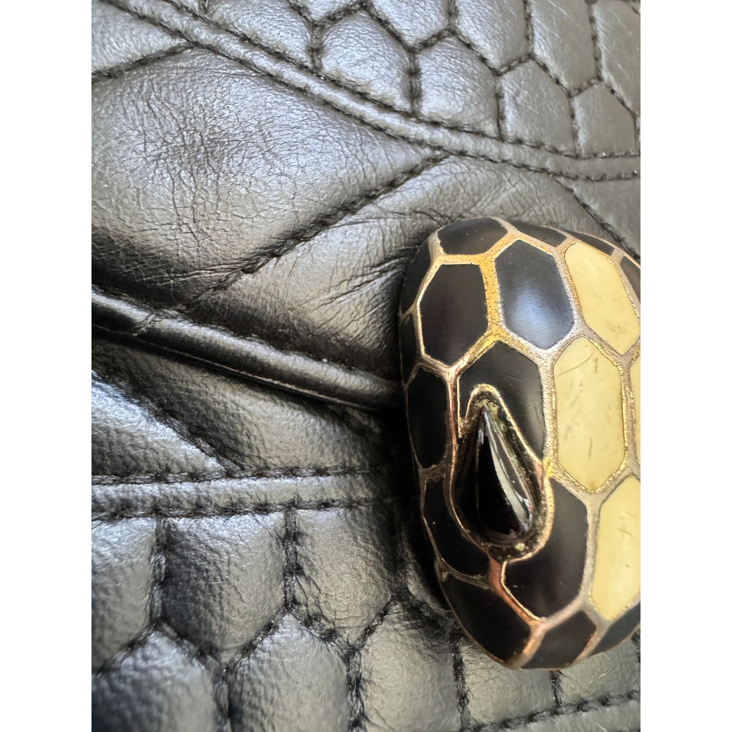 Bvlgari Forever Scaglie Quilted Leather Shoulder Bag
