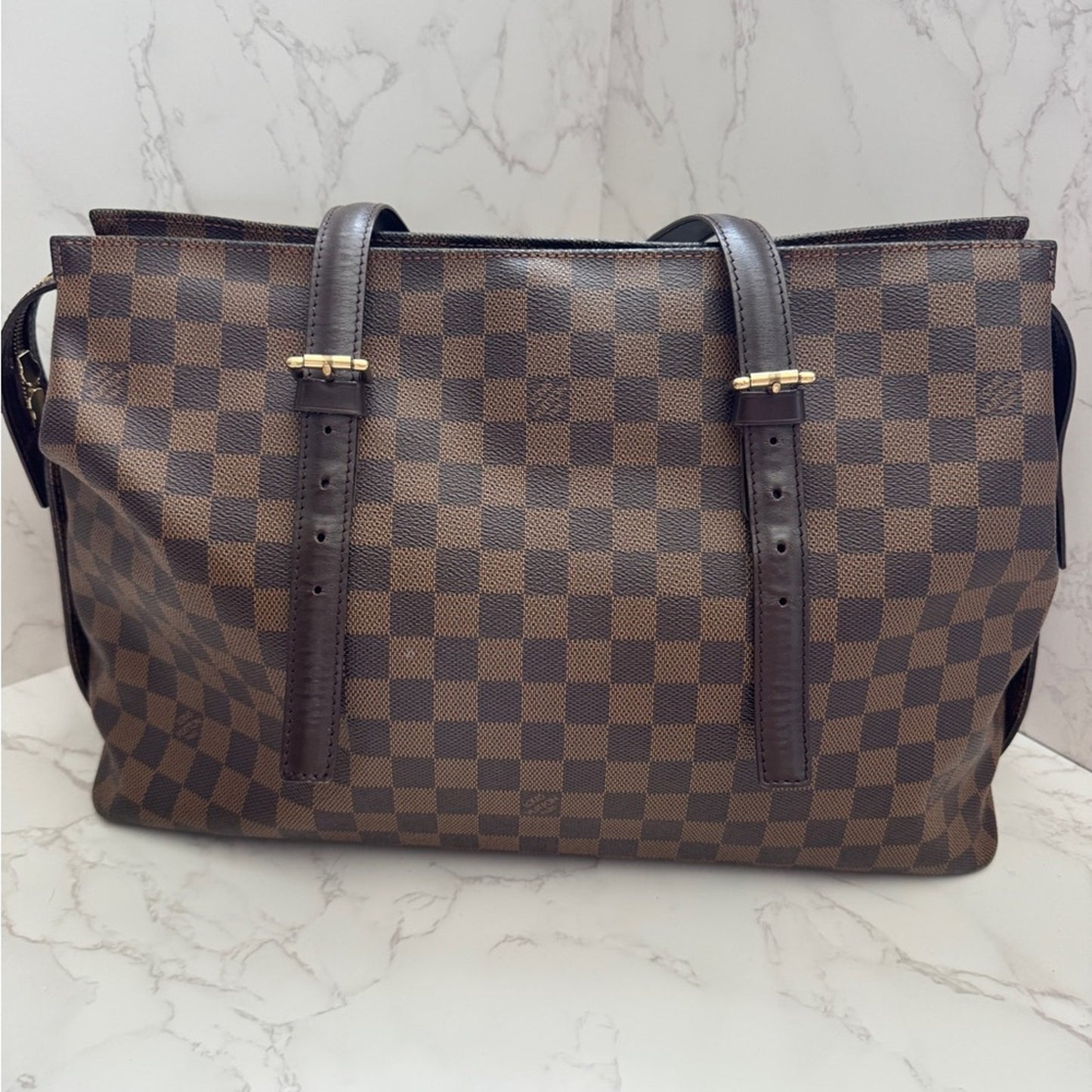 Louis Vuitton Damier Ebene Chelsea Tote Shoulder Bag