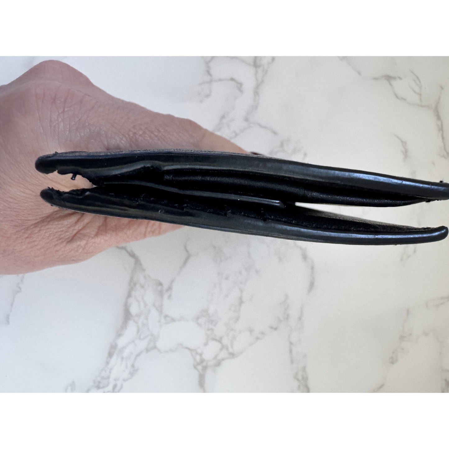 Yves Saint Laurent Mens Croc Embossed Leather Wallet