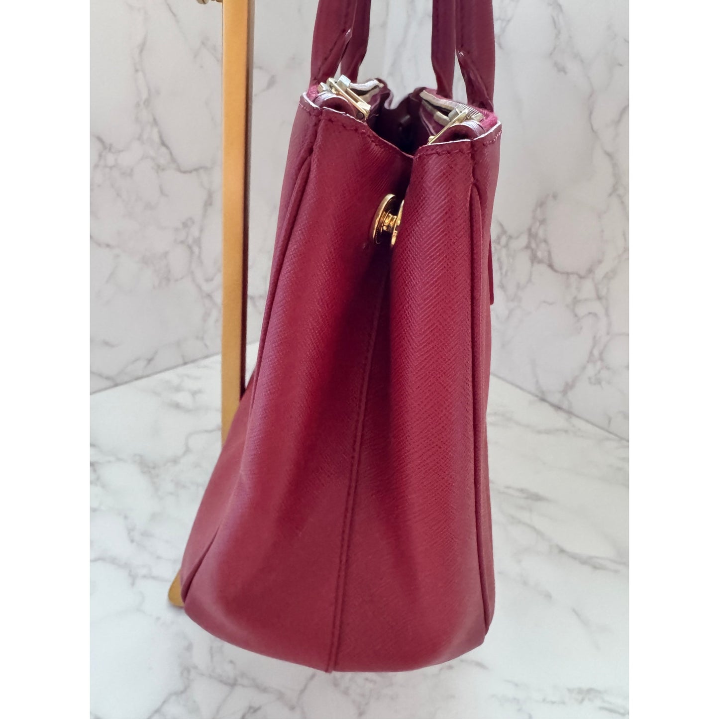 Prada Galleria Medium in Red Saffiano Leather