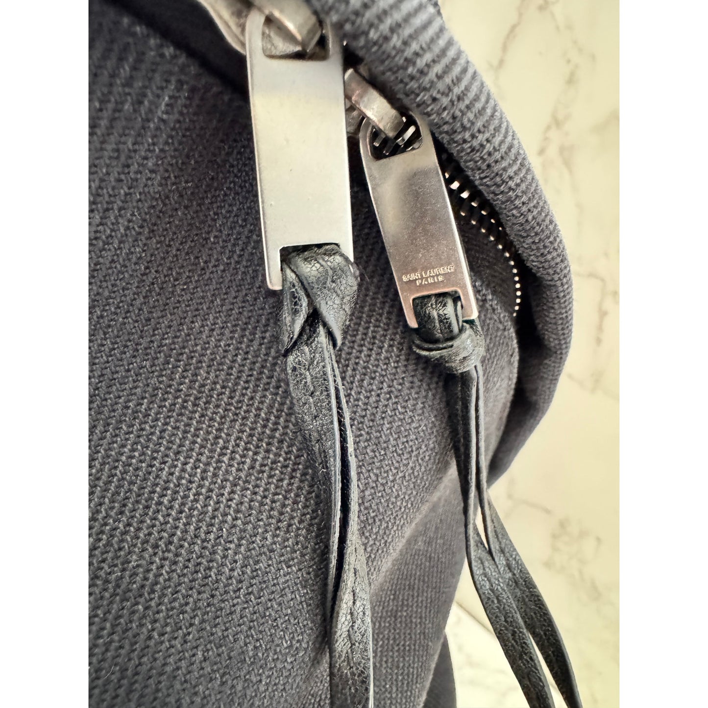 Saint Laurent Canvas City Studded Backpack